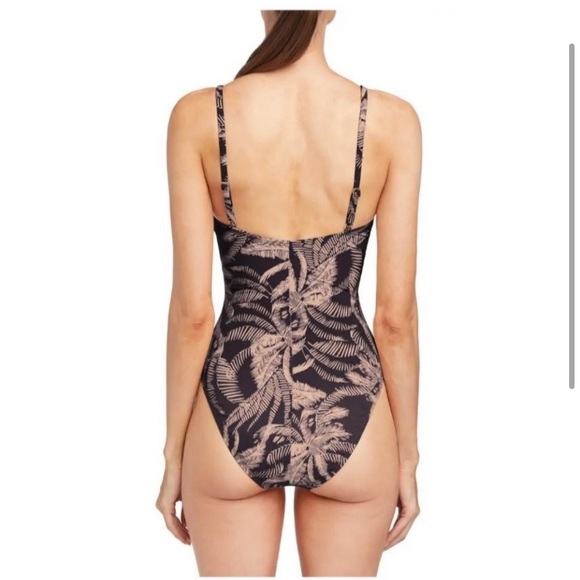 NWT Robin Piccone Chandy tie front one piece swimsuit - Picture 2 of 9